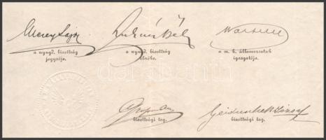 1886 Bp., Magyar Kir. Államvasutak Hivatalnokai és Szolgái nyugdíjintézetének tagjává választásról s...