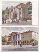 Budapest. Műemlékek Országos Bizottsága - 12 db régi képeslap