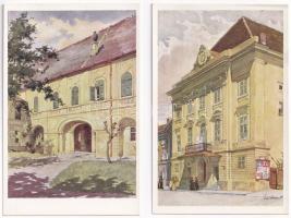 Budapest. Műemlékek Országos Bizottsága - 12 db régi képeslap