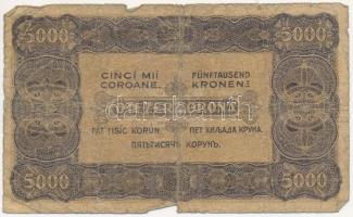 1923. 5000K nyomdahely jelölés nélkül "40 FILLÉR - NEGYVEN FILLÉR" felülbélyegzéssel, &quo...