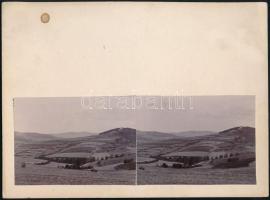 cca 1910 A Lőcse (Felvidék) melletti Mária-hegy kettős fotója, kartonon, hátoldalon feliratozva, jó állapotban, 6,5×16 cm