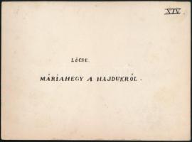 cca 1910 A Lőcse (Felvidék) melletti Mária-hegy kettős fotója, kartonon, hátoldalon feliratozva, jó ...