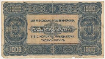 1923. 1000K "8 FILLÉR - NYOLC FILLÉR" felülnyomással, nyomdahely jelölés nélkül T:III,III-...