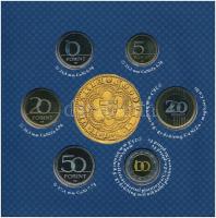 2013. 5Ft-200Ft (6xklf) forgalmi sor szettben + 2013. "I. Lajos aranyforintja" aranyozott ...