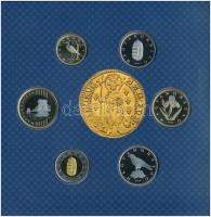 2013. 5Ft-200Ft (6xklf) forgalmi sor szettben + 2013. "I. Lajos aranyforintja" aranyozott ...