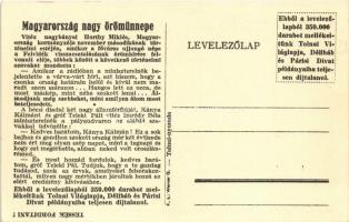 Felvidék visszacsatolásának emlékére. Áldott anyaföldünk visszajött... Vitéz Imrédy Béla, Gróf Telek...