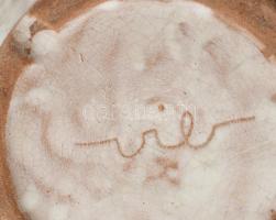 B. Várdeák Ildikó (1929-2013) mázas kerámia váza, jelzett, vastag vízkő maradványokkal, egyébként hi...