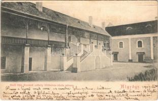 1907 Algyógy, Geoagiu; Gróf Kun Kocsárd székely földmíves iskola udvara. Adler fényirda / farmer school, courtyard (RB)