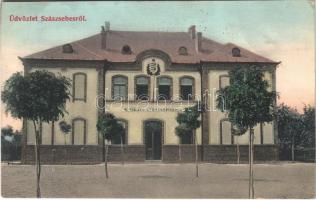 1907 Szászsebes, Mühlbach, Sebesul Sasesc, Sebes; M. kir. állami elemi népiskola. Hintz J. kiadása / school (EK)