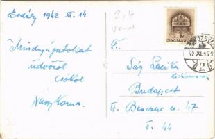 1942 Kolozsvár környéke, near Cluj; vasút, gőzmozdony, tél / train, locomotive, winter. photo