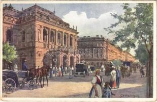 Budapest VI. Andrássy út, M. kir. operaház. Budapesti művészlevelező-lap. B.K.W.I. S. 280/2. s: Götczinger