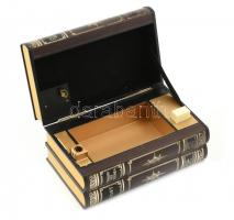 Dekoratív, könyv formájú doboz, beépített öngyújtóval (nincs feltöltve), zenélő szerkezettel, a Dokt...