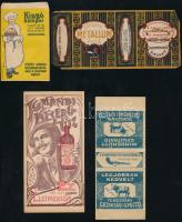 cca 1930 Kingó sütőpor reklám tasak + számolócédula + gyufaborítás