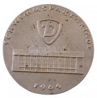 NDK 1964. Schwimmspartakiade ezüstözött Br úszósport plakett, a Dynamo Dresden címerével (96mm) T:1- GDR 1964. Schwimmspartakiade silvered Br swimming sport plaque, with the logo of Dynamo Dresden (96mm) C:AU