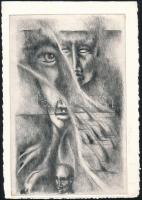 Hangay LIlla (?-): 1984. Rézkarc, papír, jelzett, számozott (12/17), 24,5×16 cm