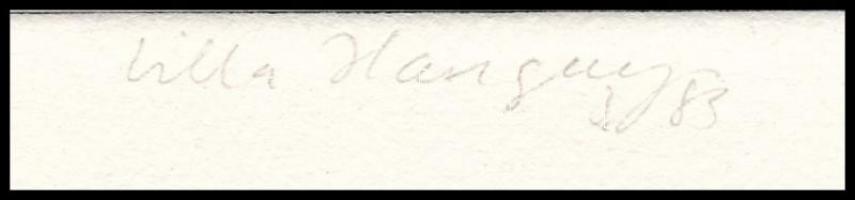 Hangay LIlla (?-): "1984". Rézkarc, papír, jelzett, számozott (12/17), 24,5×16 cm