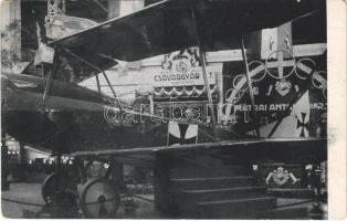 1917 Budapesti Hadirepülőgép Kiállítás. Lloyd repülőgép / WWI Austro-Hungarian K.u.K. military aircraft from the Military Aviation Exhibition of Budapest, Lloyd + So. Stpl. (EK)