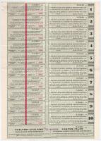 Budapest 1946. "Magyar Czukoripar - Részvénytársaság" részvényelismervény 100P névértékű r...