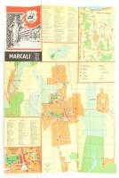 1970-1989 7 db magyar várostérkép: Marcali, Pécs, Salgótarján, Sárospatak, Sopron, Szombathely, Szeg...
