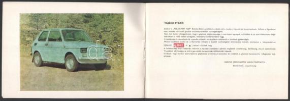 1977 Polski Fiat 126p kezelési útmutató, képekkel illusztrált, 42 p