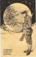 Am Weihnachtsabend. K.u.K. Kriegsmarine Matrose / Alla vigilia di Natale / Karácsony estéjén / Austro-Hungarian Navy mariner humour art postcard, Christmas Eve. G. Fano, Pola 1910-11. 2412. s: Ed. Dworak (EB)
