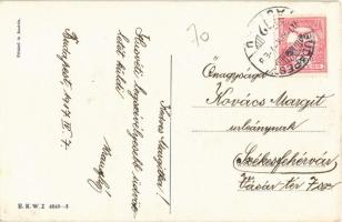 1917 Húsvéti üdvözlet / Easter egg. Wiener Art Postcard B.K.W.I. 4640-3. s: C.R. v. G