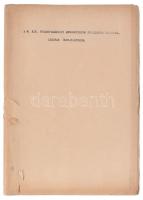 cca 1943 M. Kir. Földművelésügyi Minisztérium Fő- illetve Ügyosztályainak ügykatasztere, 50 lap
