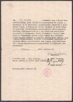 1949 Bp., Nehézipari Minisztérium Bayer és Tsa Gyógyszervegyészeti Gyárnak címzett levele, rajta a m...