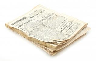 1862 A Politikai Újdonságok c. újság kb 15-20 szórványszáma