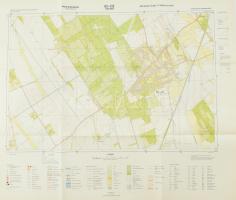 cca 1982 4 db Győr-Sopron megye topográfiai térkép (63-131, 132, 133, 134), egymással érintkezőek, 1...