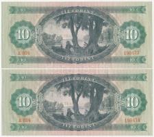 1969. 10Ft (2x, sorszámkövetők "A034 190473 - A034 190474) T:III
Adamo F7