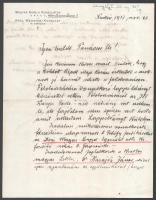 1937 Krakkó, magyar konzulátus levele magyar vonatkozású ügyekről