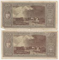 1945. 50P (2x) T:III- 
Adamo P15