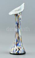 Színes üveg váza, hibátlan, m:35 cm