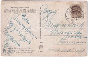 1945 Weltkrieg 1914-1916. Österr.-ungar. 30,5 cm Mörser-Batterie auf dem russischen Kriegsschauplatz...