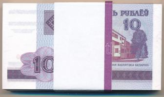 Fehéroroszország 2000. 10R (100x) kötegelővel, sorszámkövetők T:I,I-  Belarus 2000. 10 Rublei (100x) with wrapper, sequential serials C:UNC,AU Krause P#23