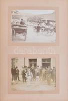 cca 1900 Régi fotóalbum erdélyi fényképekkel, benne: Siculia R.T. Természetes Szénsavat Sűrítő Gyára...