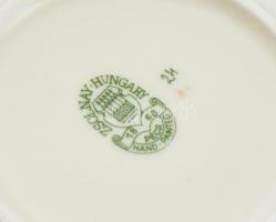 Zsolnay pillangó mintás 6 személyes kompótos készlet. Kézzel festett, jelzett, hibátlan