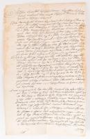 1788 Bírónak írt magyar nyelű irat