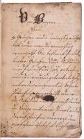 1843 Német nyelvű kézzel írt füzet