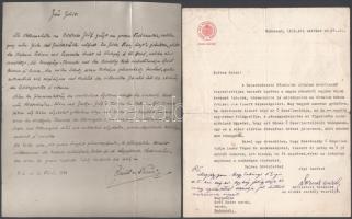 Sauer Emil zeneszerzővel kapcsolatos és más zenével kapcsolatos levelek aláírások gyűjteménye, néhán...