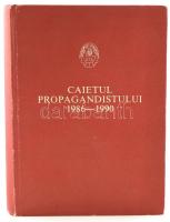 1986 Caietul Propagandistului 1986-1990 - Román propagandista kézikönyv / Romanian propagandist booklet 167 p Egészvászon kötésben