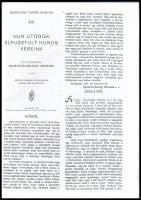 Hun utódok, elpusztult hunos véreink. Baráthori Turán XIV. 40p. Reprint, kiadói papírkötésben