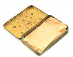 Dimitrino festett fém reklámos cigarettás doboz, kopott / tobacco box