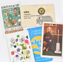 Kb. 220 db kártyanaptár, vegyes minőségben, kb. 50 db erotikus