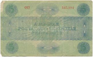 1919. 5K "OSZTRÁK-MAGYAR BANK BANKJEGYEIRE" T:III Adamo K8.1