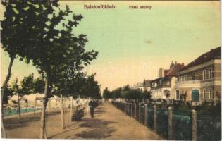 1912 Balatonföldvár, parti sétány, villa. Gerendai Gyula kiadása