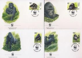 2002 WWF: Gorillák 4 db FDC Mi 1708-1711