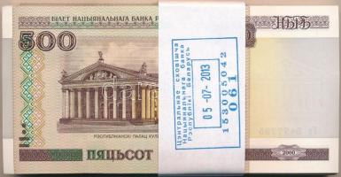 Fehéroroszország 2000. 500R (100x) kötegelővel, sorszámkövetők néhány kimaradással T:I,I- 
Belarus ...