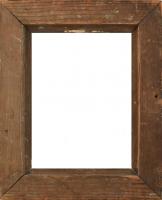 Antik arany-fekete fa képkeret, sarkaiban sérült, kopott, belső méret: 23,5x18 cm